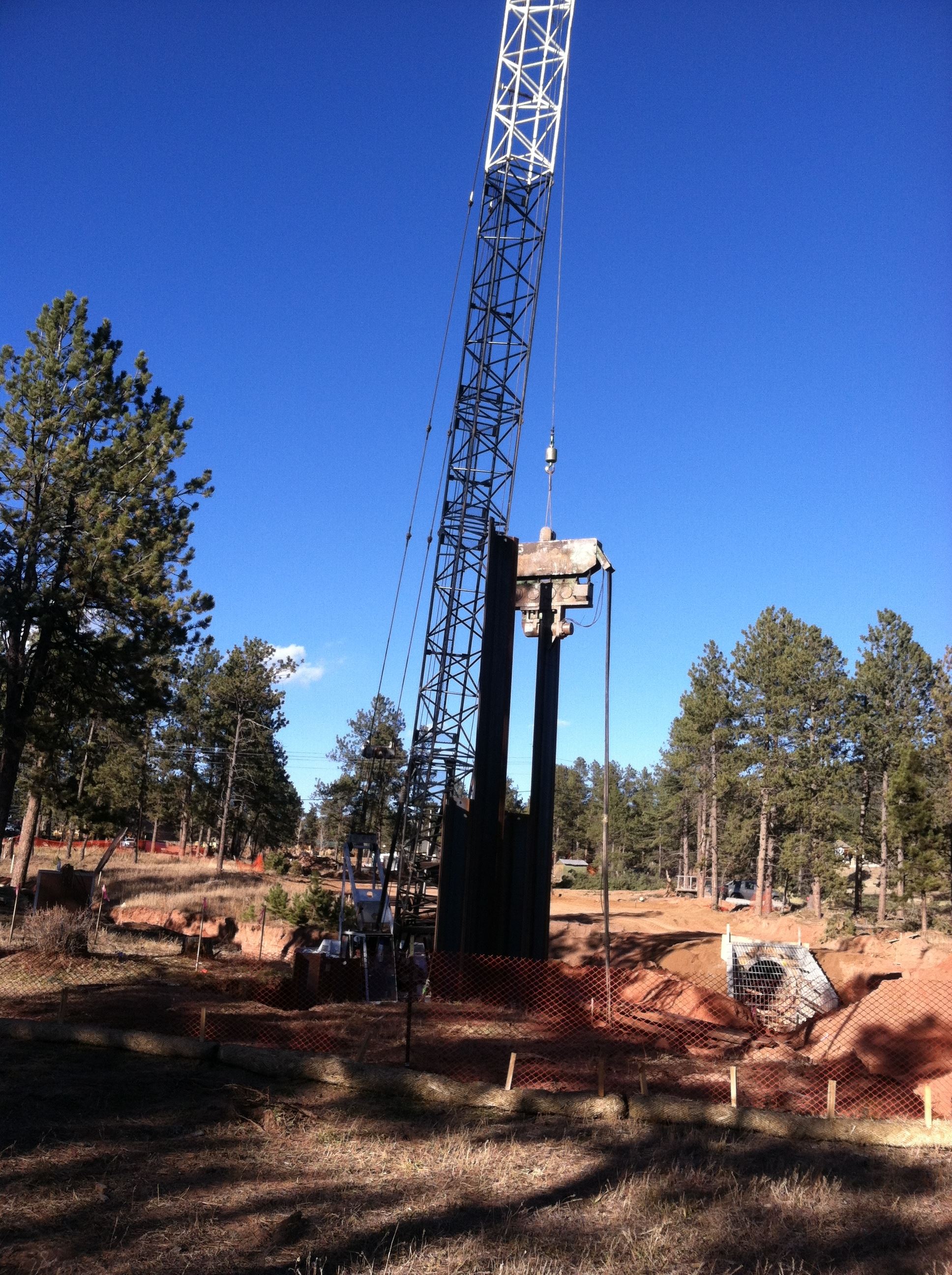 Public Works Construction Site with Crane