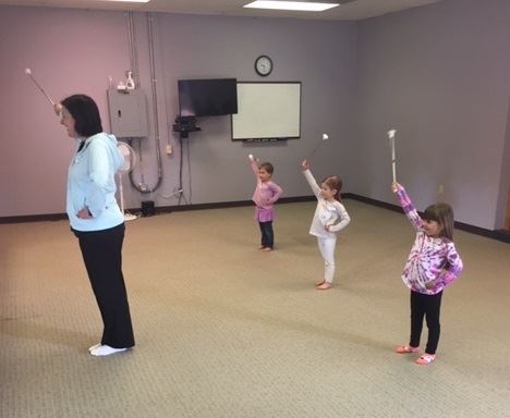 Girls Twirling Batons