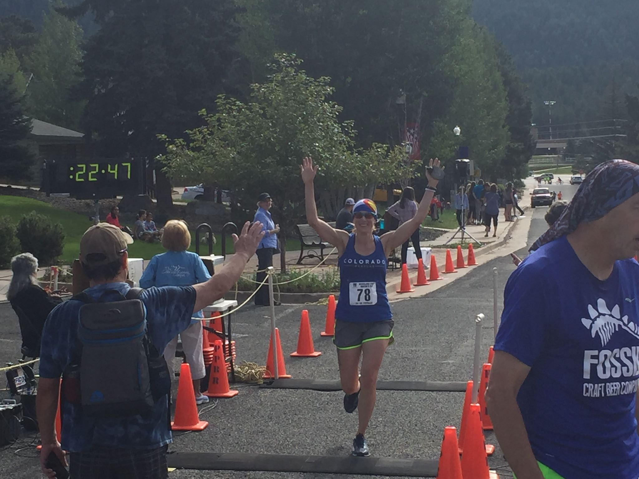 Runner Crossing Finish Line