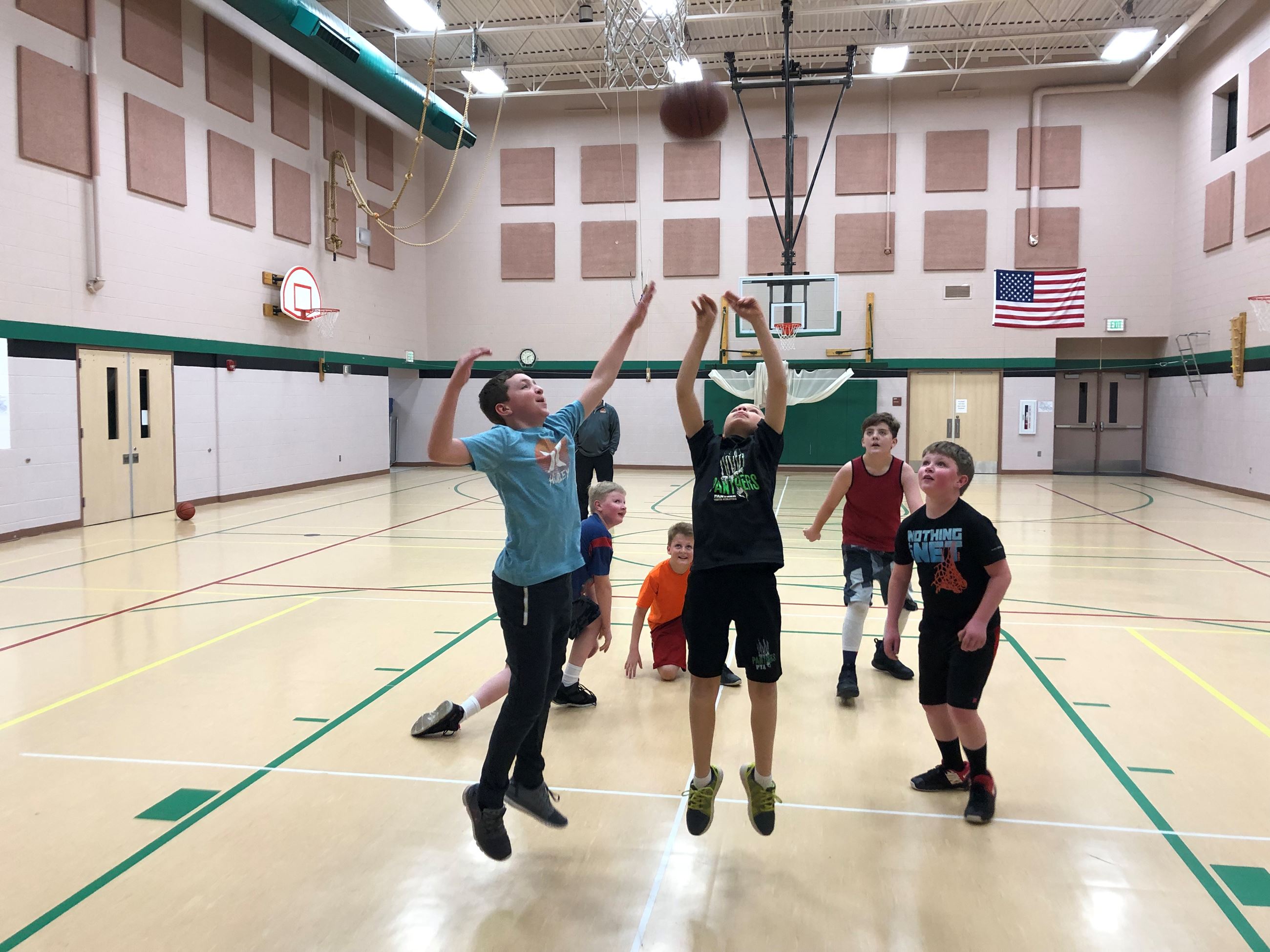 Young Boys Playing Basketball