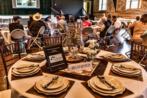 Table setting at a wedding