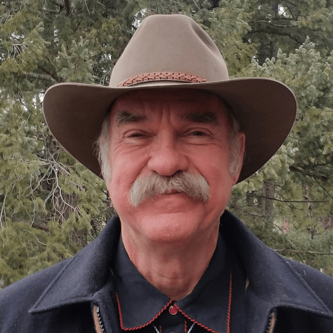 Mayor Val Carr in hat