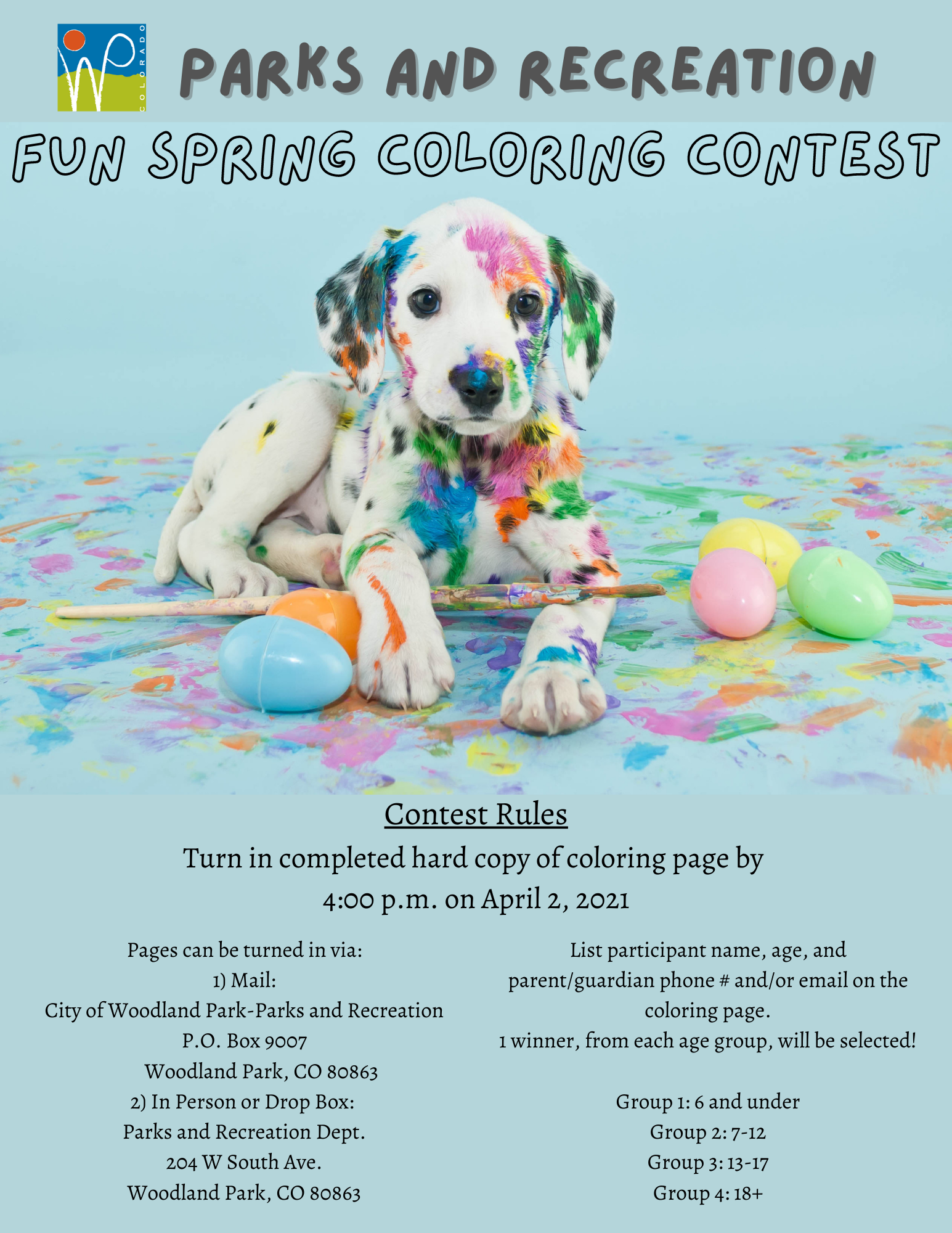Rules for 2021 Spring Coloring Page Contest