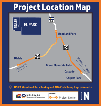 Road project location map