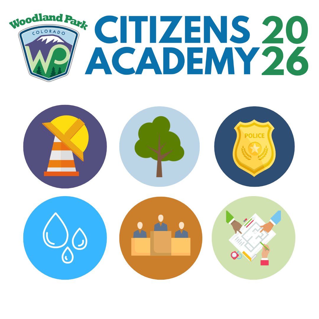 2026 Citizens academy with icons of city services