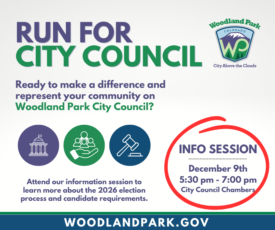 Run for City Council Info Session 12/9/25 with city logo
