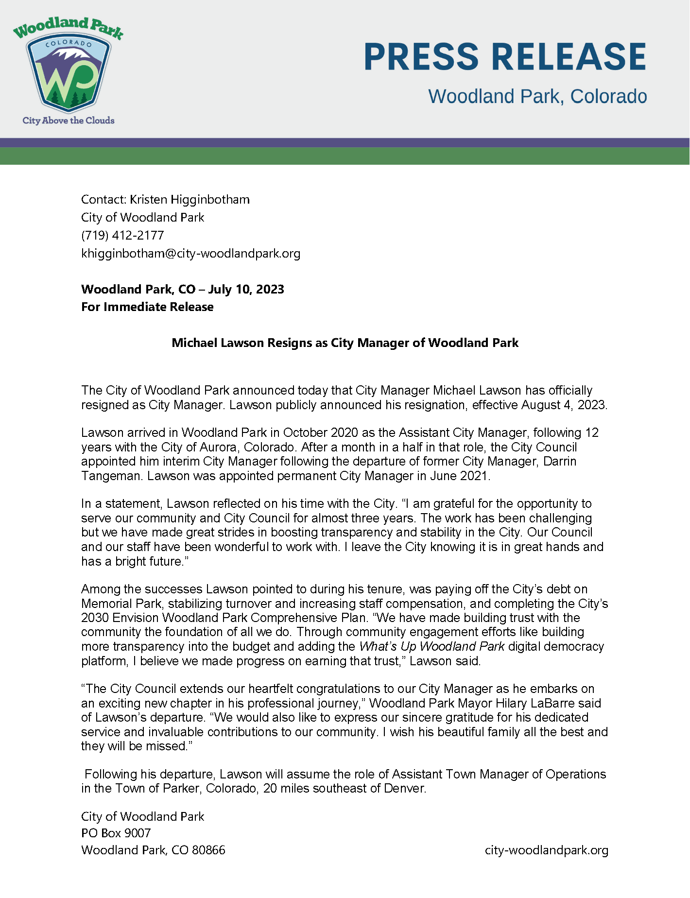 PRESS RELEASE 7.10.23 - City Manager Resignation_Page_1