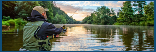 Person fishing in kayak